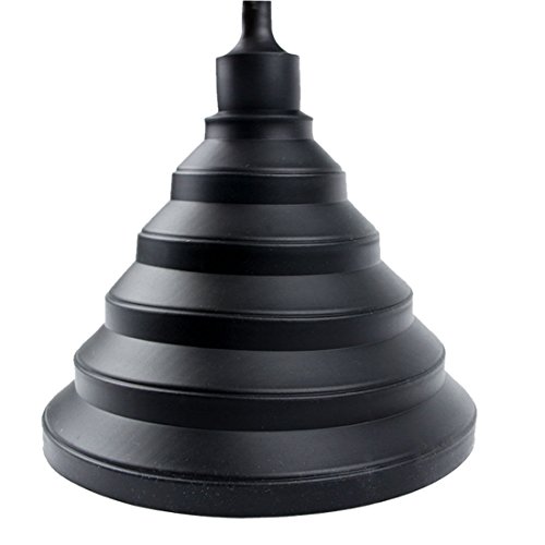 JJOnlineStore – Modernes ausziehbar Flex Silikon Deckenleuchte Anhänger Licht Lampenschirme Lampenschirme Ersatz DIY Dekoration schwarz