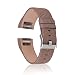 Produktbild Charge 2 Armbänd, CAM-ULATA Echtes Leder Band Ersatz Armbänd Uhrenarmbänder Ersatzband Armband für Fitbit Charge 2 Sport Fitness Tracker Aktivitätstracker Sportmessgeräte, Weben Taupe