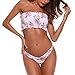 Produktbild Oyedens Frauen Bandage-Bikinis Sexy Rückenbandage Bikini Set Bralette Badeanzug Bademode Push up Halter Gerippt High Cut Bandeau Mode Sommer