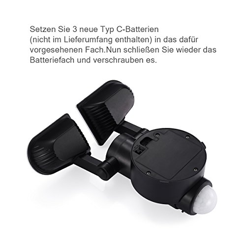 Poweradd LED Licht Nachtlicht Außenleuchte mit Bewegungsmelder und Dämmerungssensor, schwenkbar und regendicht für Garten, Terrasse, Hausflur, Treppen, Balkon, Außenwand - 5