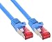 Produktbild InLine 76933B S/FTP Patchkabel (250MHz, halogenfrei, Kupfer, 0,3 m) blau