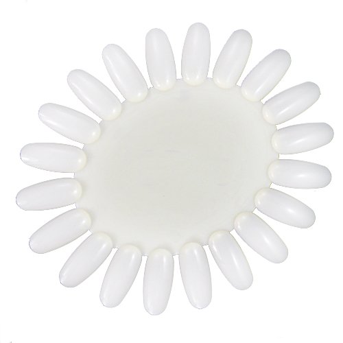 10pcs White Acrylic UV False Nail Art Design Tips Polish Display Practice Wheel