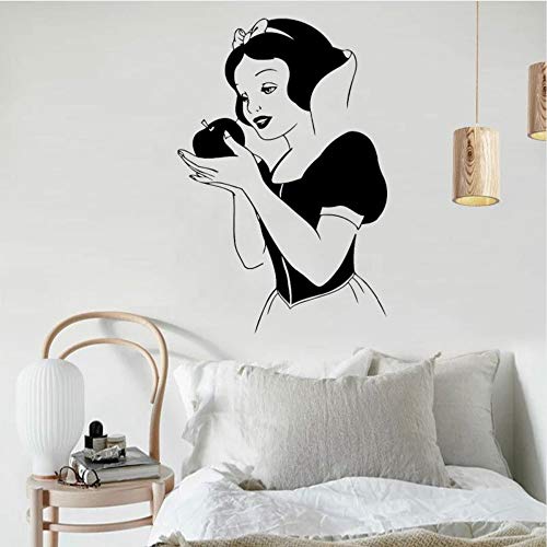 Preisvergleich Produktbild RPCBZ Vinyl Kreative Wandaufkleber Kinderzimmer Baby Zimmer Kindergarten Cartoon Schneewittchen Kunst Aufkleber Abnehmbare Prinzessin Wandkunst Wanddekoration Grill Dekoration 58 * 88 cm