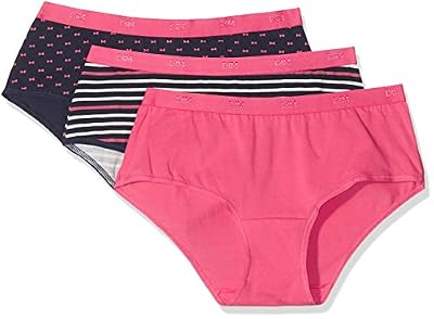 Dim les Pockets Coton X3, Boxer Femme, Multicolore (Lot Rose Pretty Rose), 36 (Taille Fabricant: 36/38) 3)