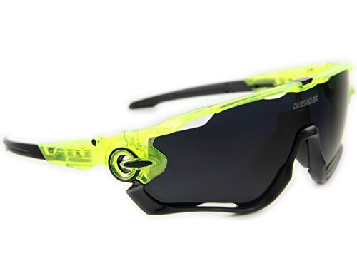 Queshark TR90 Sonnenbrille zum Radfahren, für Damen/Herren, polarisiert, 3 Brillengläser - 2