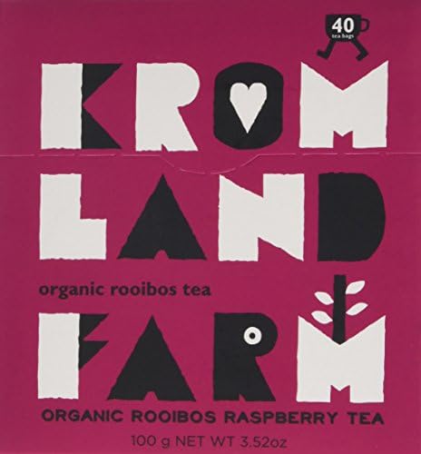 Kromland Organic Rooibos Raspberry Tea (Pack of 4, Total 160 Bags)