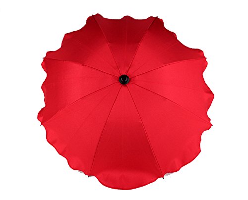 BABY SUN UMBRELLA PARASOL BABY PRAM PUSHCHAIR BUGGY CANOPY PROTECT FROM SUN/RAIN (Red)