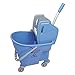 Produktbild Blau 24L Aufenthalt Reinigung Mop Eimer mit Auswringer und Hochbelastbare Räder, mit TCH antibakteriellem Stift.