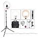 Produktbild Ringlicht,18 Zoll/45,6cm 100W Dimmbar LED Ringlicht, Einstellbare Farbtemperatur 3200K-5800K,mit Bluetooth-Fernbedienung/Handy Halterung/Schminkspiegel/Rucksack für Vlogs-Pink