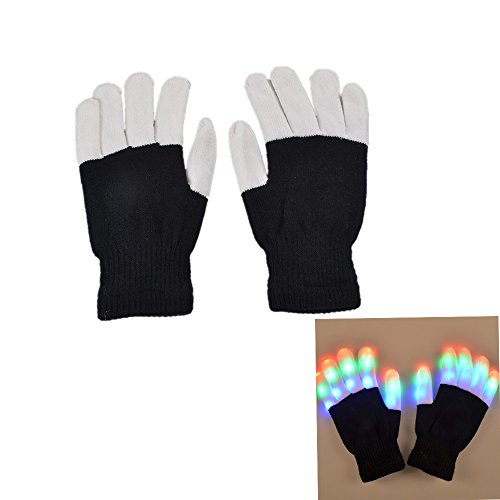 Colorful and 7 Mode LED Rave Flashing Light Glow Finger Gloves for Clubs,Festivals,Christmas,Running,Cycling,Sports,from Namsan
