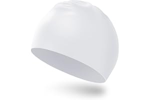 DARBERMU Swimming Cap for Men and Women, Adult Swim Hat Swim Cap, Comfortable Fit, Waterproof Swimming Hat, Silicone Unisex's Swims Caps