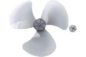 Agoky 11/14/16/20 Zoll Lüfterflügel 3/5/9/15 Blätter Kunststoff Blätter Ersatz für Haushalt Stand Lüfter Tisch Fans Universal Zubehör Weiß One Size Grau B 16 Zoll
