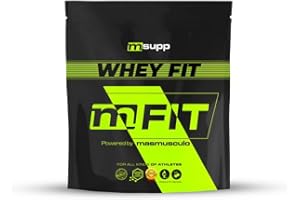 MM SUPPLEMENTS MASMUSCULO - MM Fit Line - Proteína Whey - Proteína Suero de Leche - 1 kg - Recuperador Muscular - Mejora el Rendimiento Físico - Aumenta la Masa Muscular - Sabor Plátano