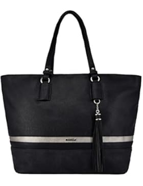 David Jones - Damen Large Size Tote Henkeltasche - Lange Henkel Frauen Schultertasche - Streifen Multicolor Top-Handle...