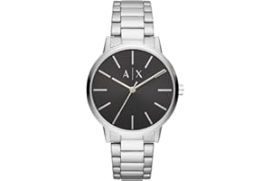 Armani Exchange Orologio da uomo a tre lancette in acciaio inossidabile, misura cassa 42 mm