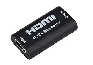 Eatech HDMI Female to Female Port Repeater 1080P 3D HDMI 4K*2K Repeater Extender Booster Adapter Over Signal HDTV Up to 40M (Black)