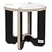 Produktbild AUPROTEC Blumenhocker Beistelltisch HR-21 rund Ø 30cm Birke 31cm hoch Blumenständer Multiplex Birken-Sperrholz in exklusivem Design als Pflanzen-Säule Fußbank Hocker Tisch: weiß / schwarz