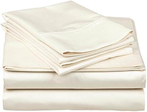 4-Piece Bed Sheet Set -110 GSM Soft Brushed Microfiber–Breathable, Extra Soft and Comfortable - Wrinkle, Fade,Stain Resistant Ivory/Cream solid,UK Super King Size 35 Cm Extra Deep Pocket BY PC Diana Linen