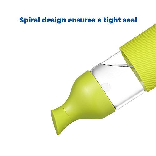 Ecooe Glaskaraffe 800ml Glas Wasserflasche aus Borosilikatglas Dickes Glas Wasserkrug mit Silikon Deckel Karaffe - 3