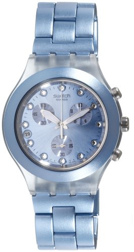 Swatch Damen Armbanduhr Irony Chronograph Full Blooded  Blue SVCK4036AG