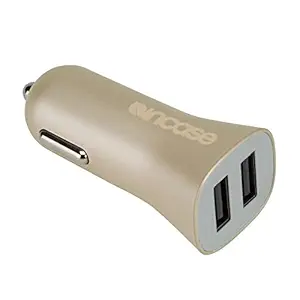 Incase High Speed Dual Car Charger With Lightning To Usb Cable - Gold