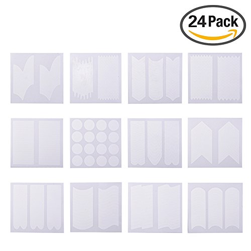 eBoot Nagelkunst Zubehör Sticker Nagel Tip Guides Aufkleber Set mit Verschiedene Formen, 24 Stück - 4