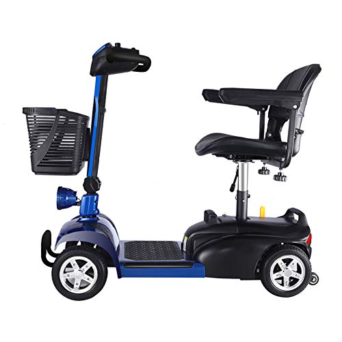 zhixing Adulti Scooter Elettrico 4 Ruote Viaggio e-Scooter USB Caricabatterie Triciclo motorino di Mobilità Elettrico Scooter E-Mobil Veicolo per Disabili Anziani