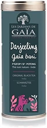 Darjeeling Loose Leaf Tea, Fairtrade Organic, Les Jardins de Gaia, 100g (50 cups) Loose Leaf - Caddy Tin