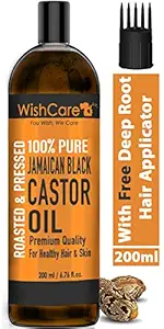 WishCare Premium Jamaican Black Castor Oil For Hair & Skin - Roasted & Pressed - 200 Ml