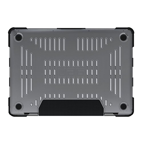 URBAN ARMOR GEAR Schutzhülle für Apple Macbook 12″ – grau/transparent [Lüftungsschlitzaussparungen | Stoßfest | Anti-Rutsch Füße] – UAG-MB12-A1534-ASH - 5