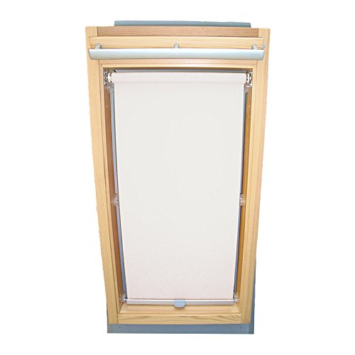 Easy-Shadow Dachfenster Abdunkelungsrollo Basis Rollo für Typ Roto WDF R4 / R7 / R45 / R48 / R75 / R78 / R4_K/H R7_K/H Größe 5/7 - in der Farbe weiß