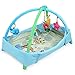 Produktbild QYLT Baby Erlebnisdecke Krabbeldecke weichem Spieldecke mit Spielebogen and abnehmbaren Spielzeugen für Babys Spiel, Mehrfachnutzungsmöglichkeiten, Super Weicher Kurzer Plüsch