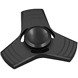 Fidget Spinner Schwarz Spielzeug Tri-Spinner Metall, Bis zu 5 Minuten, GIM Fingerspitze Gyro Hand Spinner Fidget Toy, EDC Focus Spielzeug für Kinder & Erwachsene (Schwarz)