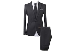 ANYUA Uomo Colore Puro d'Affari Standard 2 Pezzi Vestito di Affari