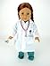 Produktbild Doctor or Nurse 7 pc Set | 18 Inch Doll Clothes | Complete with White Doll Lab Coat, Face Mask, Medical Green Shoe Covers, Cap, Stethoscope, and Scrubs by American Fashion World