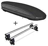 Dachbox 460 Liter 194 x 78 x 37 cm (L x B x H) schwarz matt
