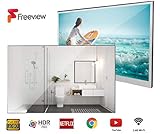 Soulaca 22inch Smart Mirror TV IP66 Waterproof TV for Bathroom,Hotel with Remote Control(2019 Latest Model)