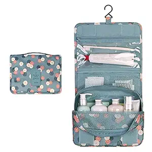 M-K ENTERPRISE Hanging Travel Toiletry Bag Cosmetic Make up Organizer Multifunction Portable Makeup Pouch for Women and Girls Waterproof Ladies Case Travelling Storage Inner Ware Up Brush Kit Holder (Multicolor)