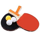 paleta de ping pong estilo lapicero EJECUCIÓN EXCELENTE: Diseño duradero con Superior granos pegamento + 2 lados contra deslizamiento + 6 capas de parte inferior de madera de álamo.