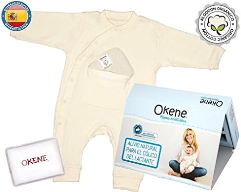 Pack One Sleepsuit + Seeds/Lavender. Sleepsuit with pouch designed to help in relieving colic in a breastfeding baby. Comes with heatable seed pack with lavendar aroma.