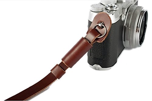 X-Cool Professional Quick Release cuir r  glable Main Camera Grip Bracelet Strap pour Nikon Canon Sony Pentax Olympus Panasonic Camera  Cuir marron 