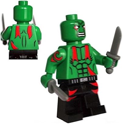 Custom Designed Minifigure - Superhero Drax - Printed on LEGO Parts