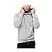 Produktbild VENMO Herren Kaputzenjacke Zipper Langarm Pullover Sport Sweatjacke Langarmshirt Solide Outwear Hoodie mit Kapuze Tops Jackenmantel Classic Hooded Jacket Kapuzenpullover Sweatshirt (L, Gray)