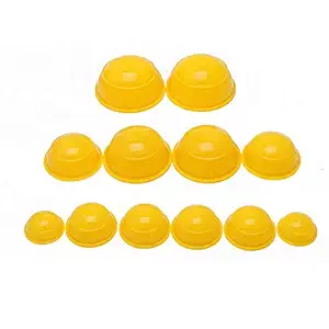 np NAVEEN PLASTIC Silicone Medical Vacuum Cups Massager Cupping Therapy Anti Cellulite 12 Pcs/Set Massager