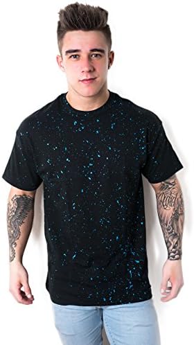Waterman Falls UK Tie Dye Paint Splatter Unisex Black T-Shirt
