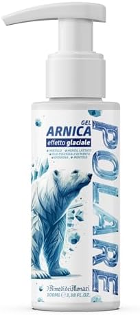 Gel Arnica Polare 100 ml - Effetto Glaciale con 5% di Mentolo, Diosmina e Olio di Menta - Allevia Muscoli Affaticati e Gambe Stanche - Made in Italy