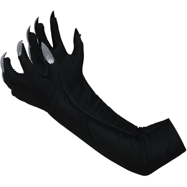 Guanti Halloween Con Unghie Lunghe - Artigli Da Strega/Diavolo Per Costumi Cosplay - Foto 7