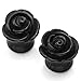 JOVIVI Pair(2) Black Arcylic Retro Rose Flower Ear Plug Tunnels Stretcher Gauges (0g (8mm))