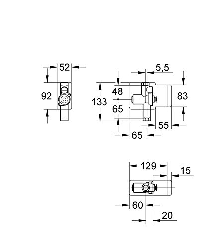 Grohe Urinal-Spüler Wandeinbau ohne Abdeckplatte # 37017000 - 3