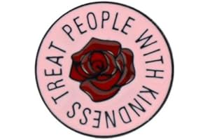 HUAQIGUO Anstecknadel mit Aufschrift "Treat People With Kindness", Emaille, für Rucksäcke, Hüte, Kleidung